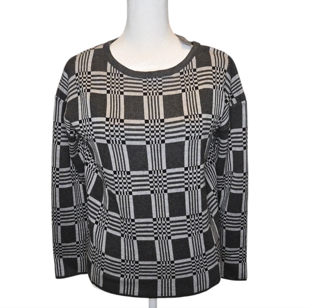 Lety & Me Black and Gray Sweater Size XSP
